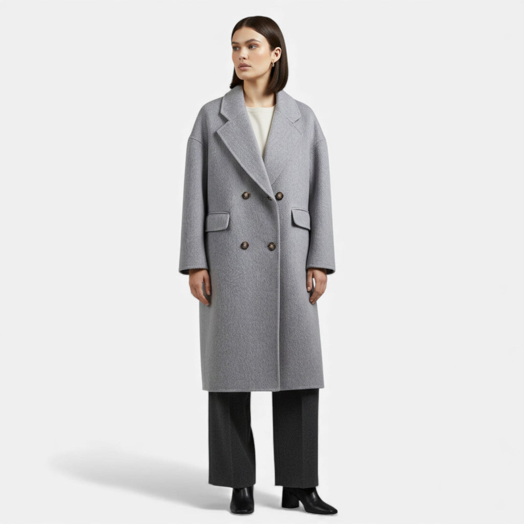 Aveline the Label | Women’s Wool-Blend Winter Coat with Double Pockets