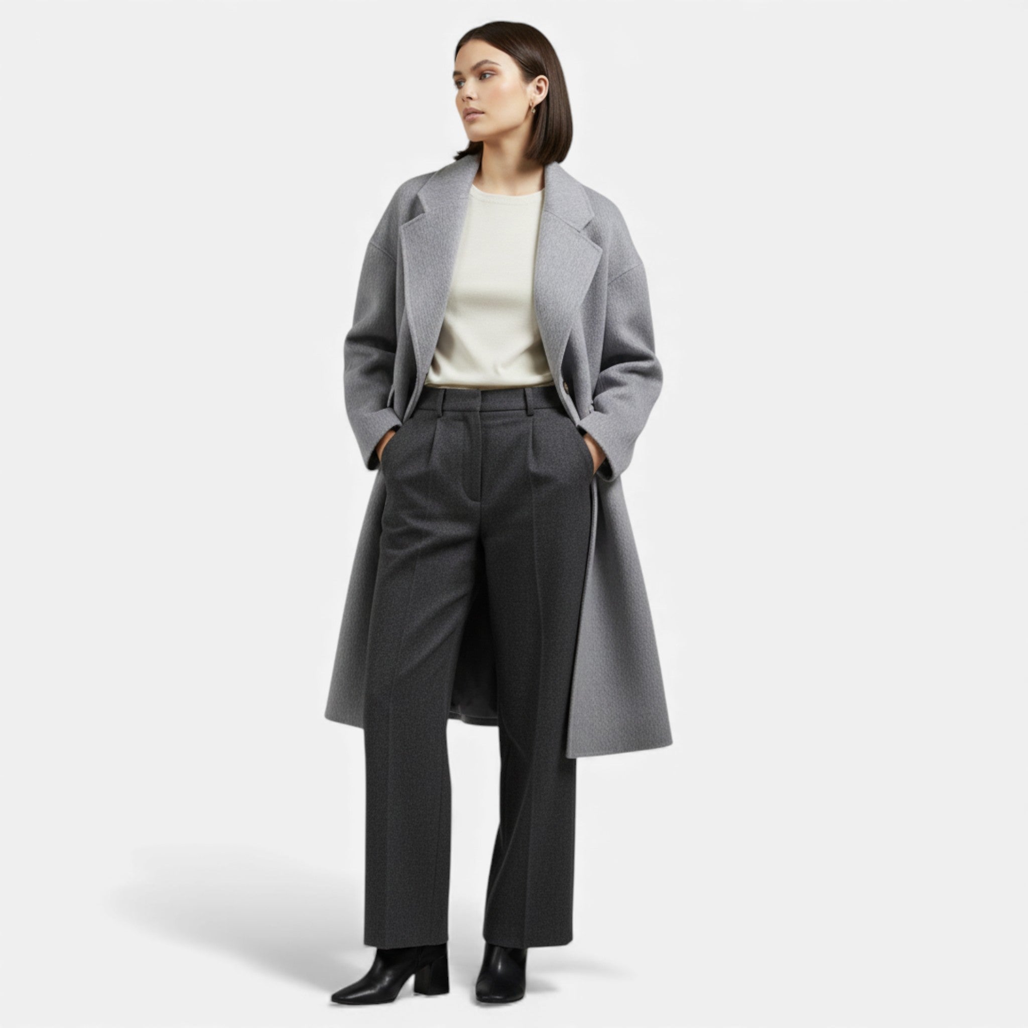 Aveline the Label | Women’s Wool-Blend Winter Coat with Double Pockets