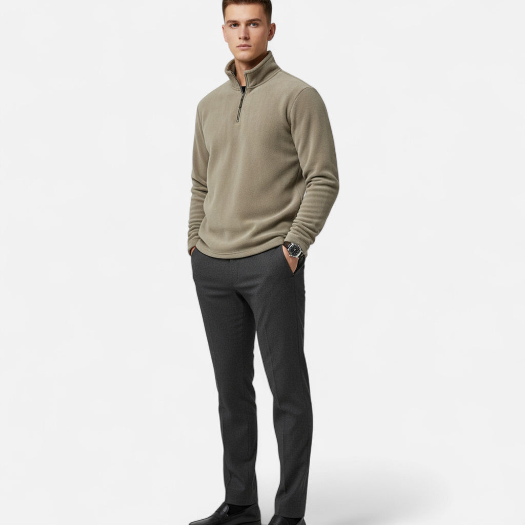 Aveline the Label | Men’s Half-Zip Long-Sleeve Sweater