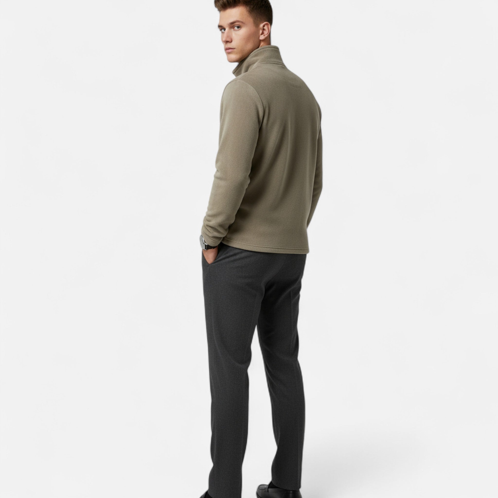 Aveline the Label | Men’s Half-Zip Long-Sleeve Sweater
