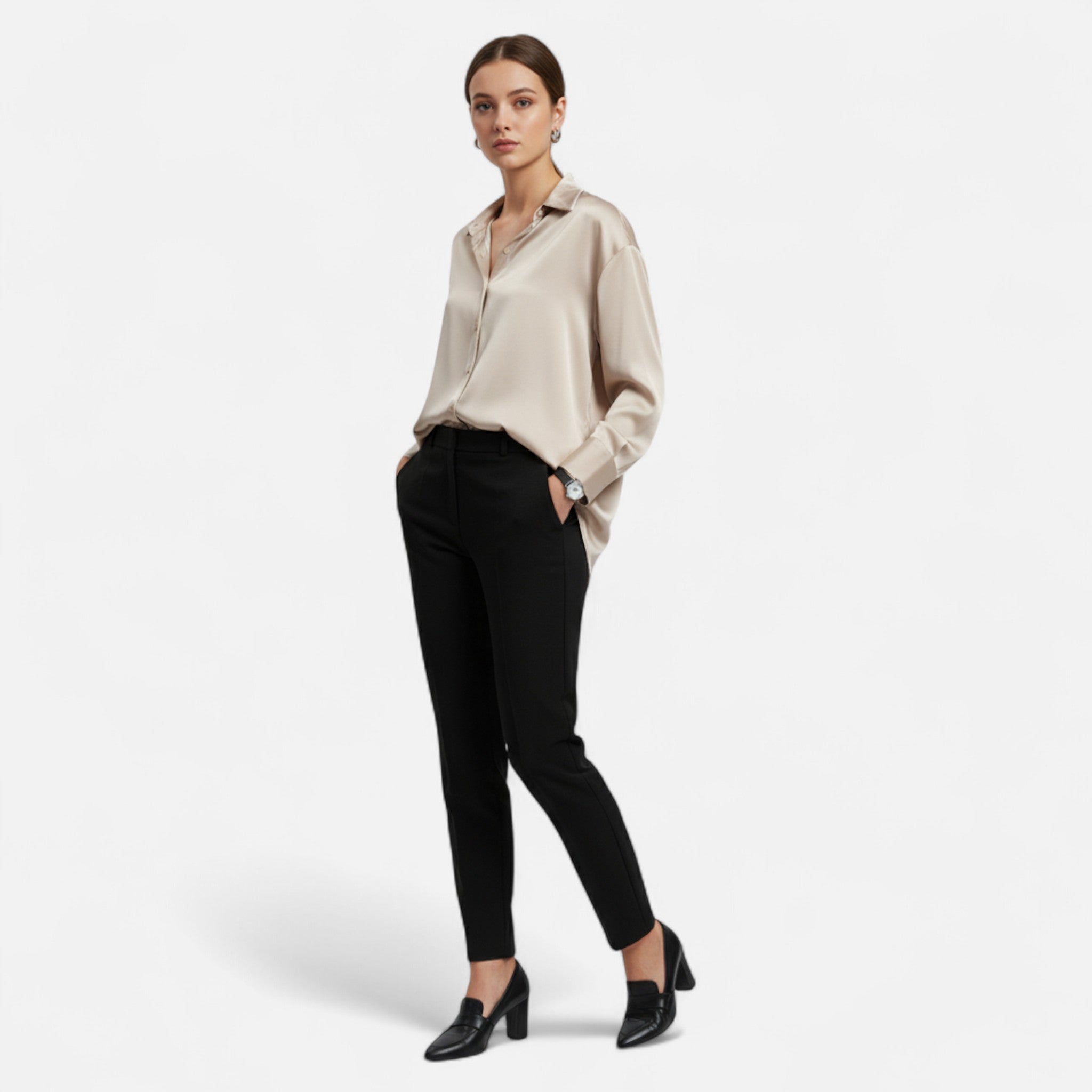 Aveline the Label | Women’s Silk Satin Blouse
