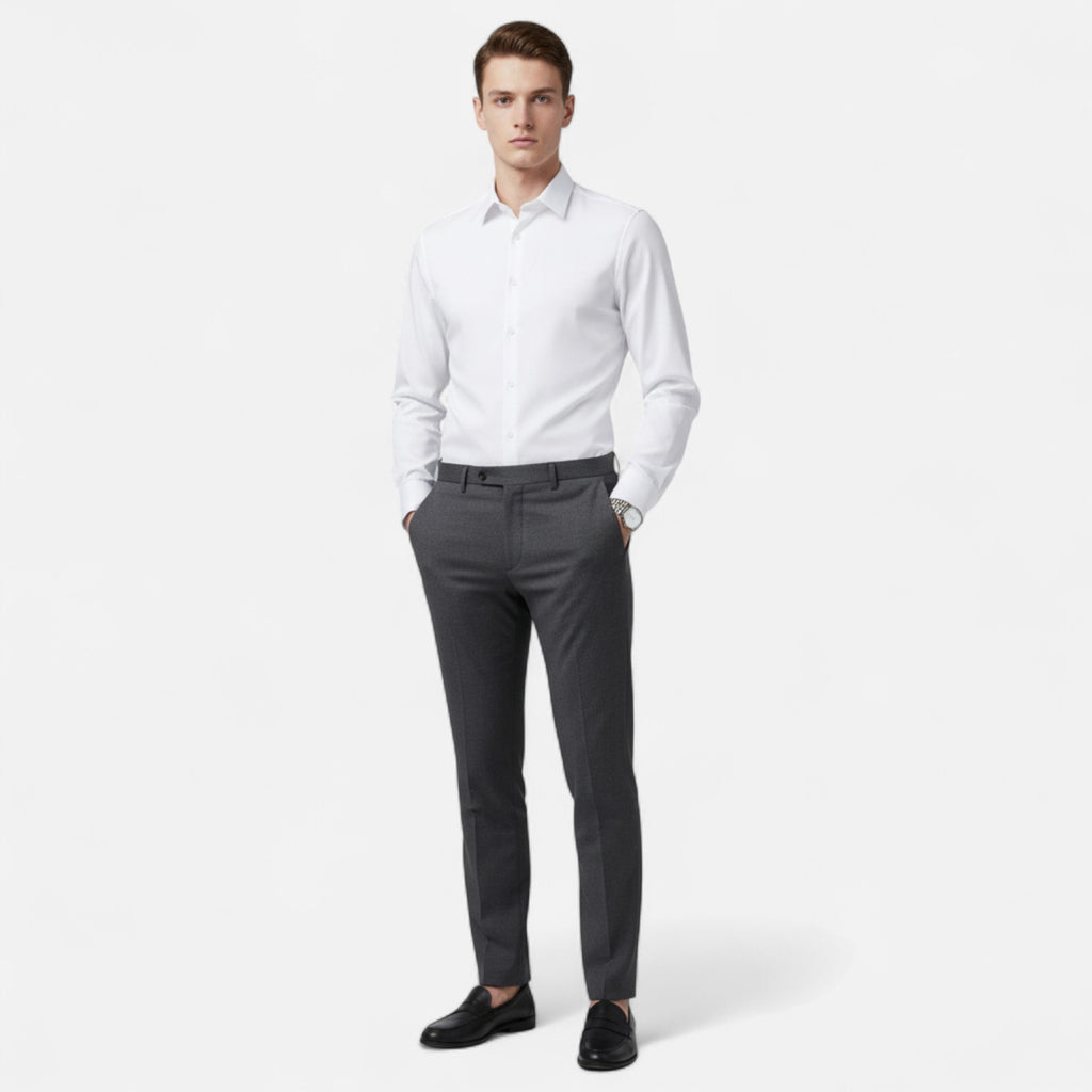 Aveline the Label | Men’s Slim-Fit Long-Sleeve Shirt with Stretch