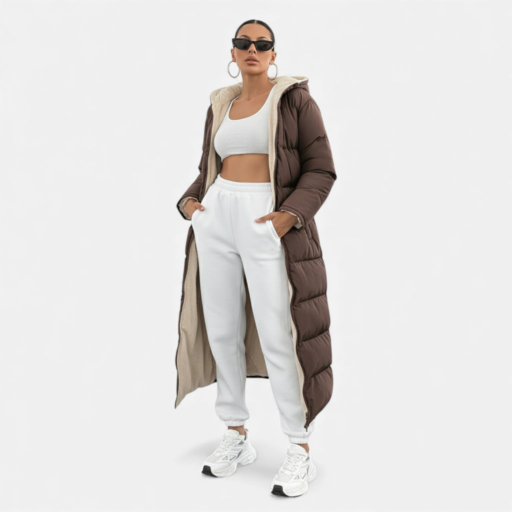 Aveline the Label | Women’s Long Hooded Puffer Coat