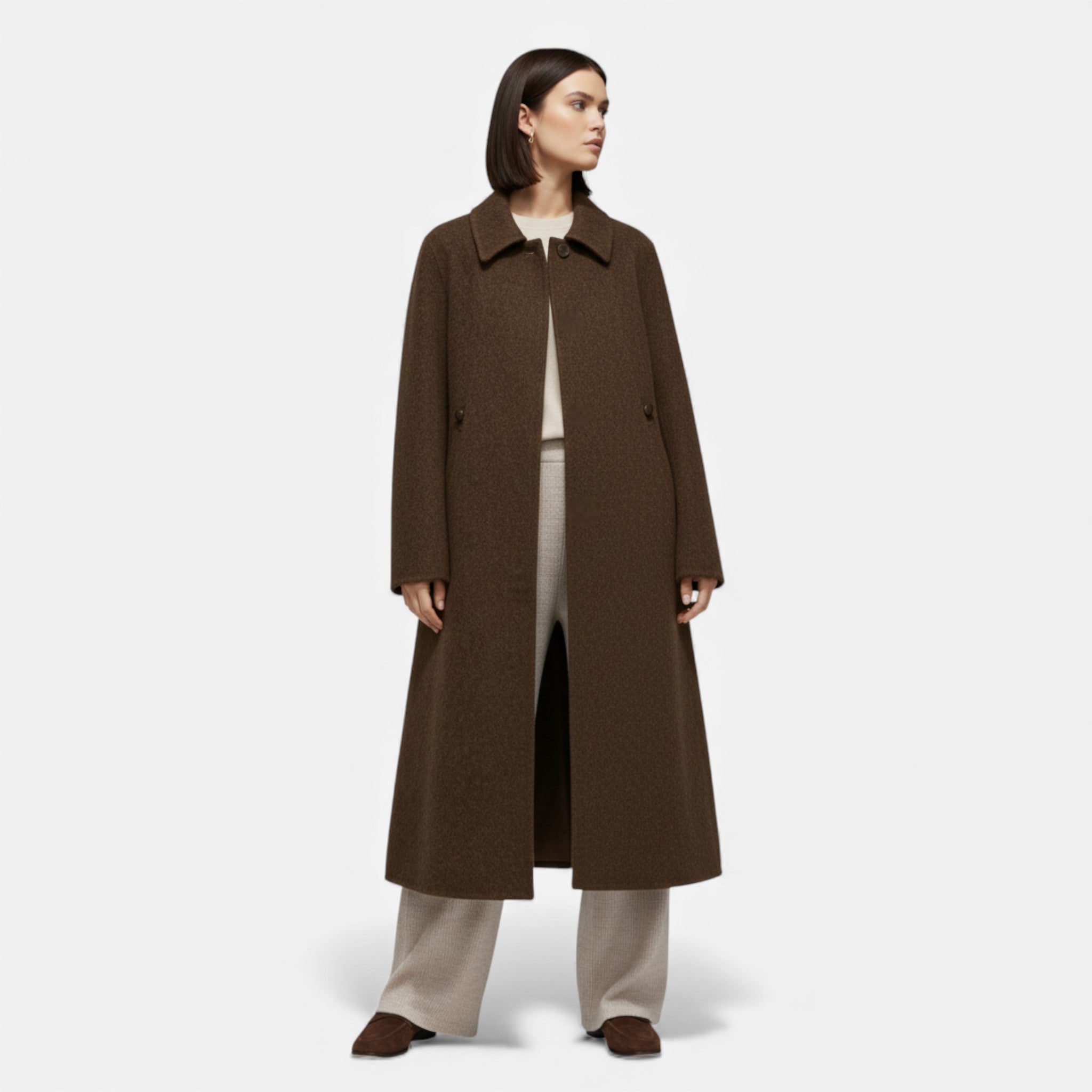 Aveline the Label | Women’s Structured Long Wool Winter Coat