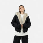 Aveline the Label | Women’s Winter Hooded Coat with Fur Collar – Vintage Style