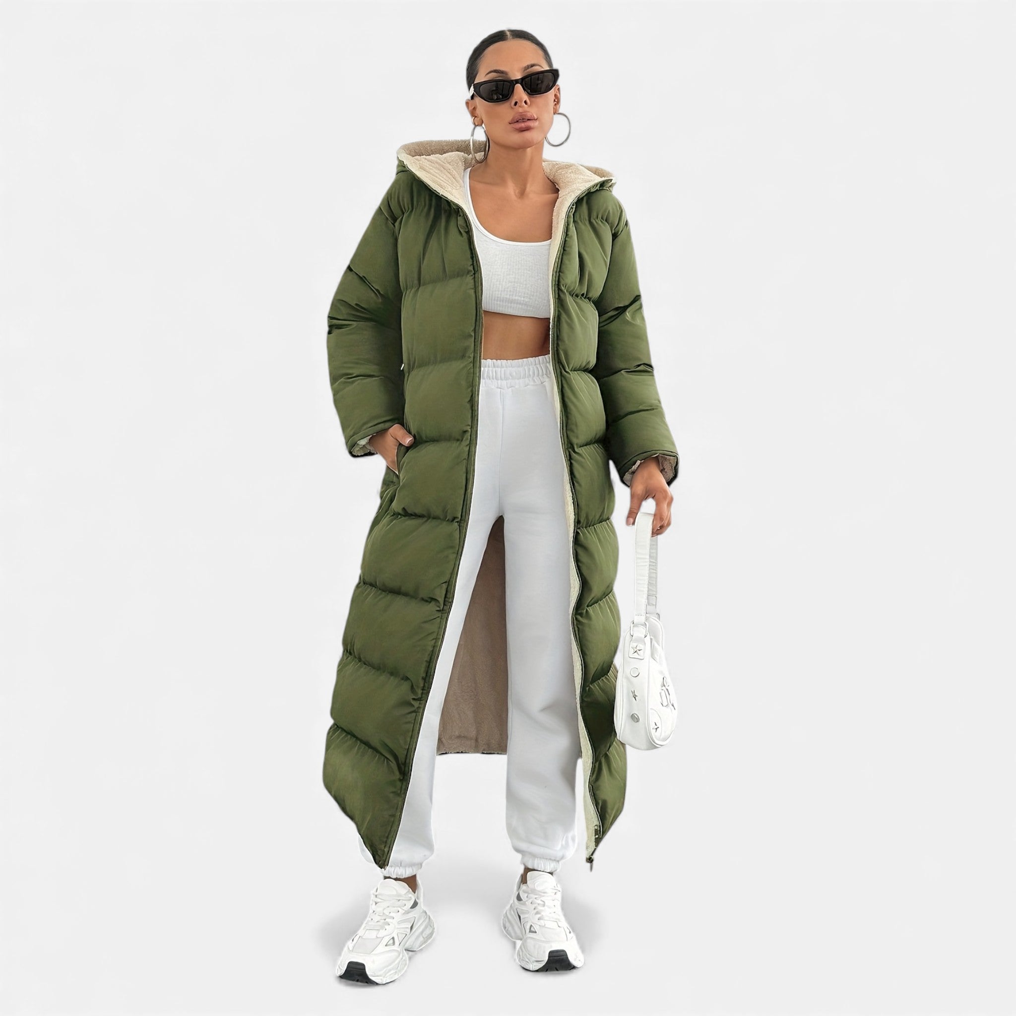Aveline the Label | Women’s Long Hooded Puffer Coat