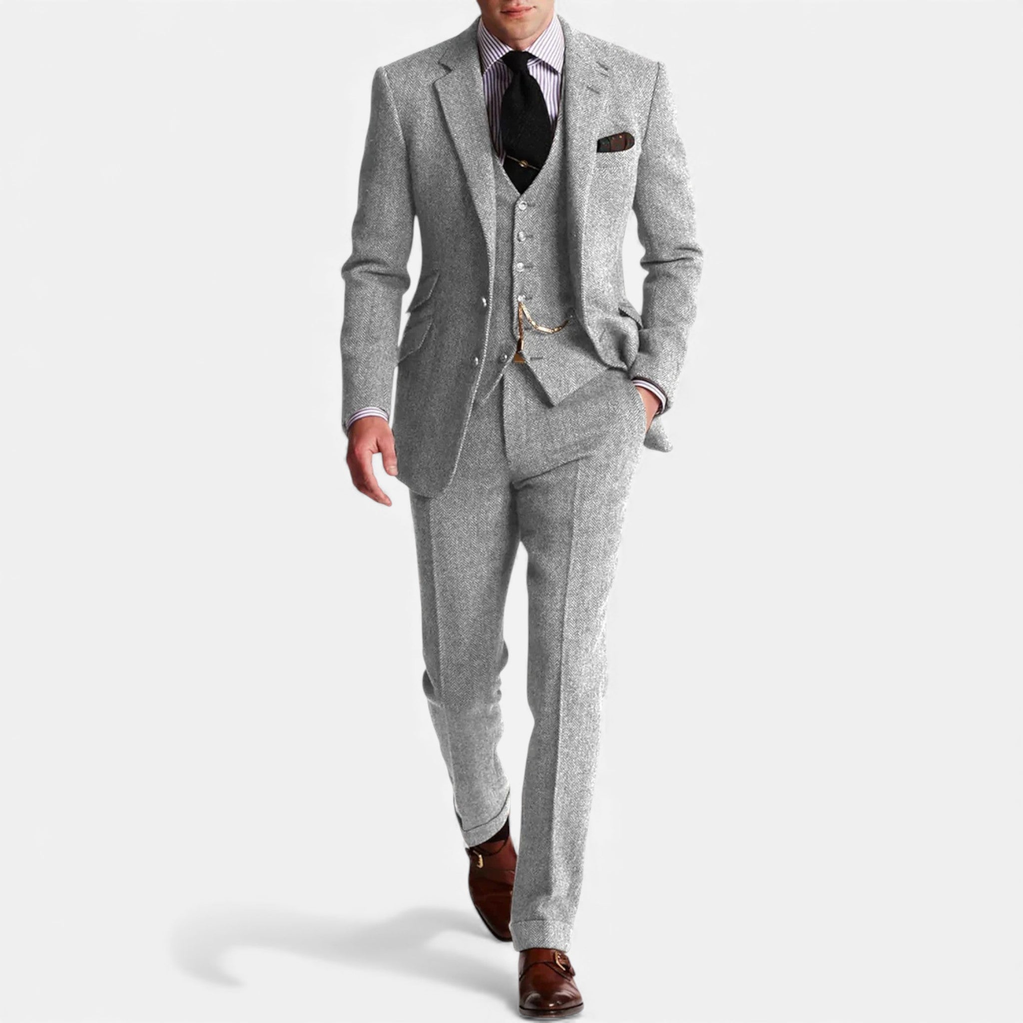 Aveline the Label | Men’s Classic Three-Piece Tweed Suit