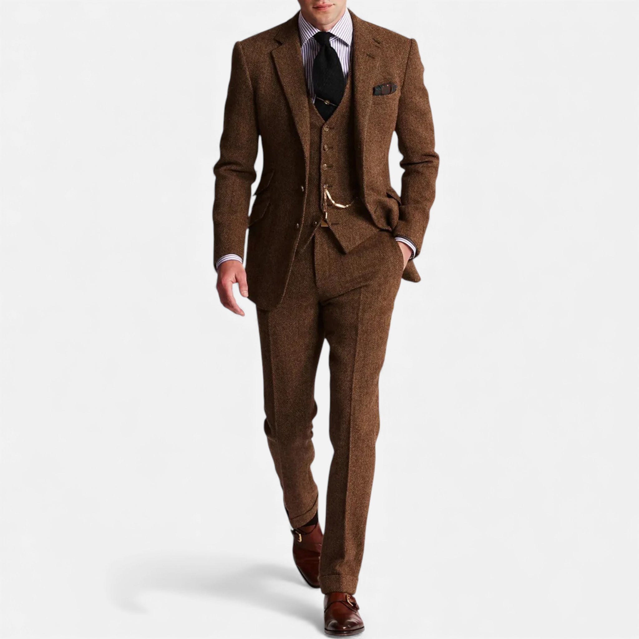 Aveline the Label | Men’s Classic Three-Piece Tweed Suit