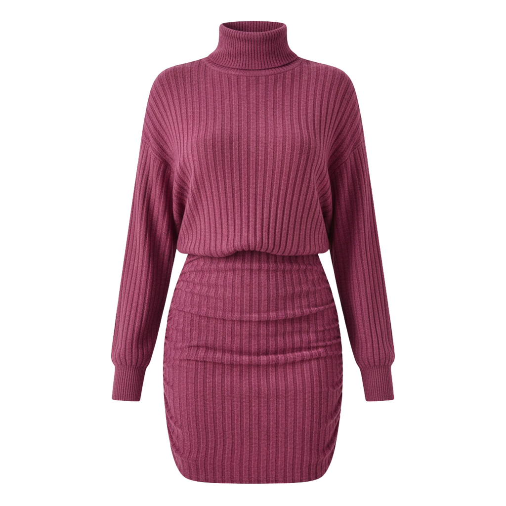 Women’s Casual High Neck Midi Dress