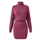 Women’s Casual High Neck Midi Dress