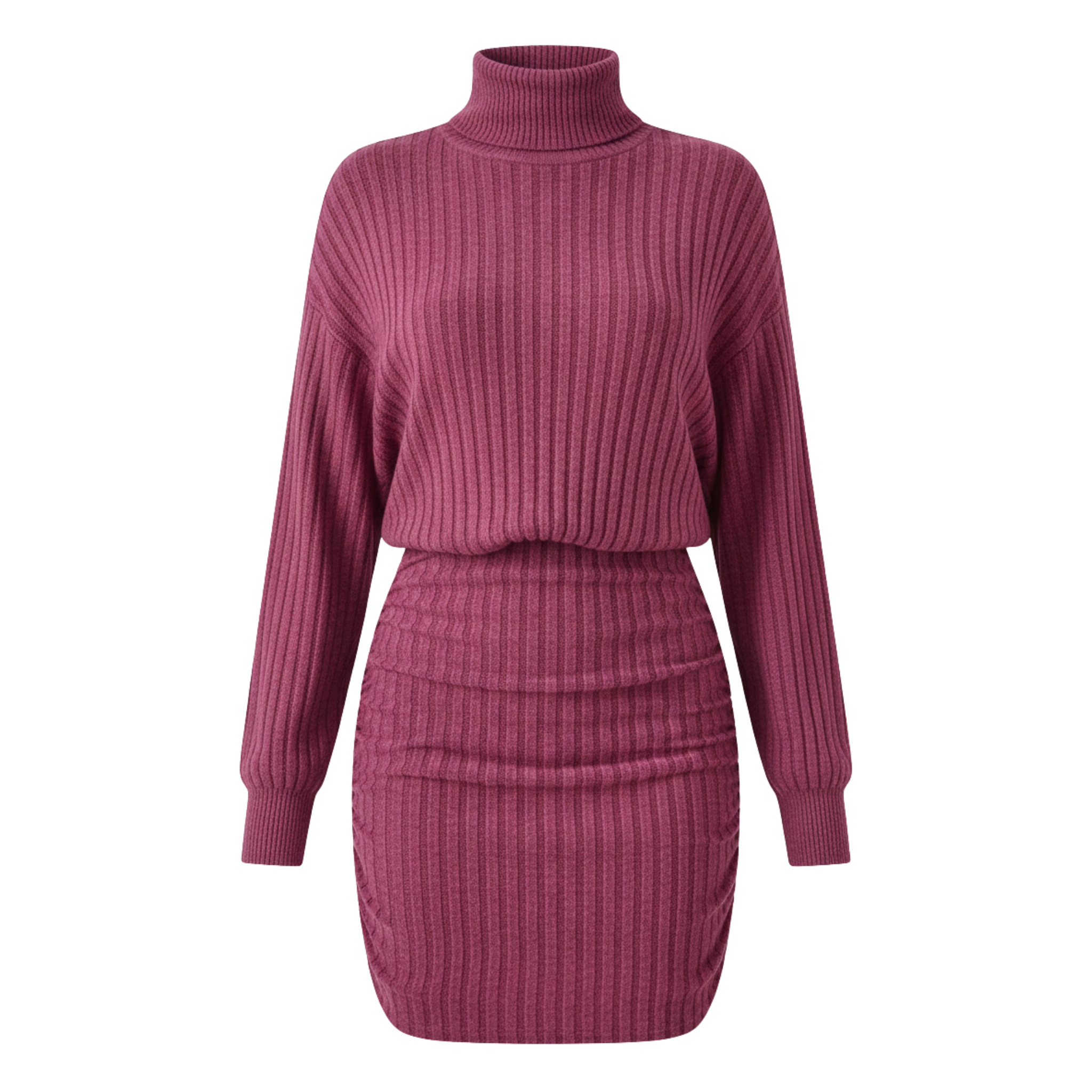 Women’s Casual High Neck Midi Dress