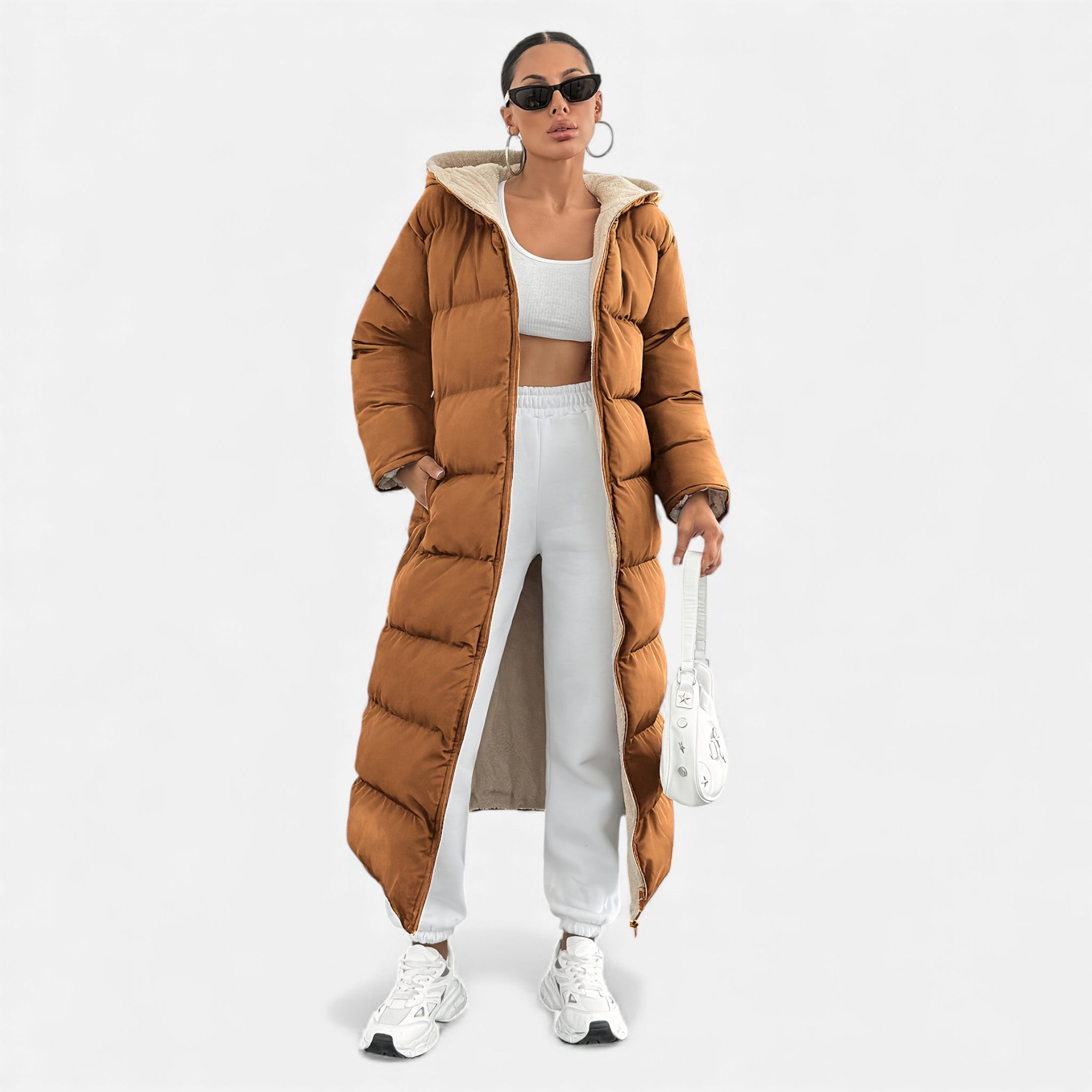 Aveline the Label | Women’s Long Hooded Puffer Coat