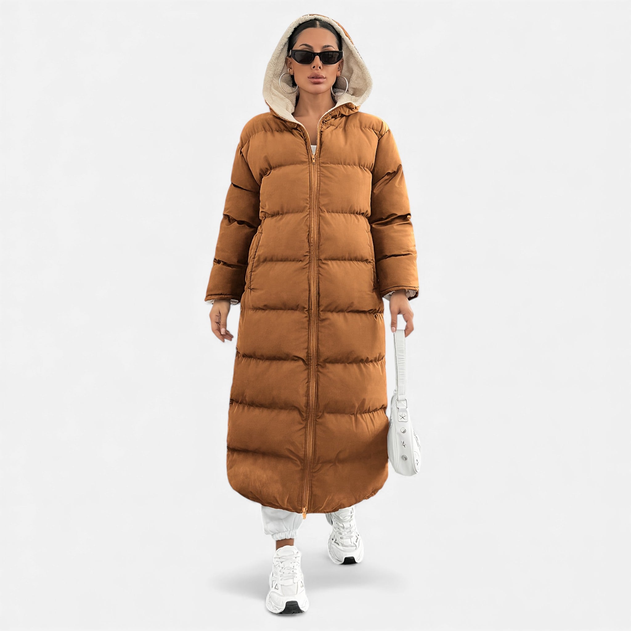Aveline the Label | Women’s Long Hooded Puffer Coat
