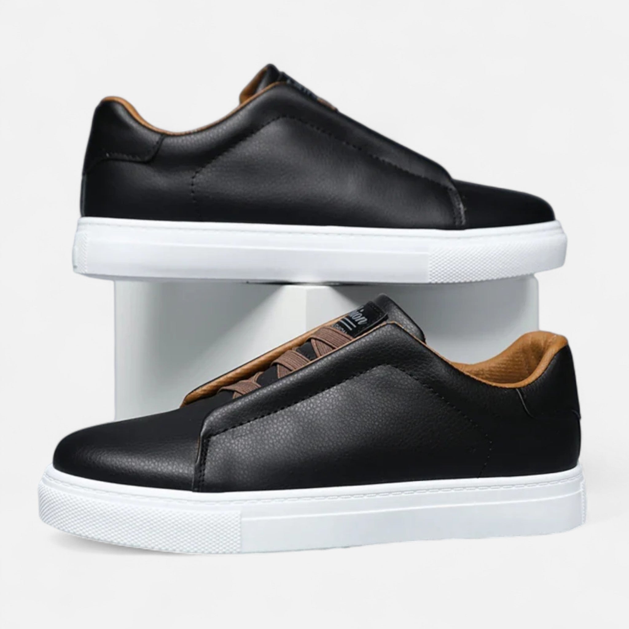 Aveline the Label | Men's Premium Leather Slip-On Sneakers