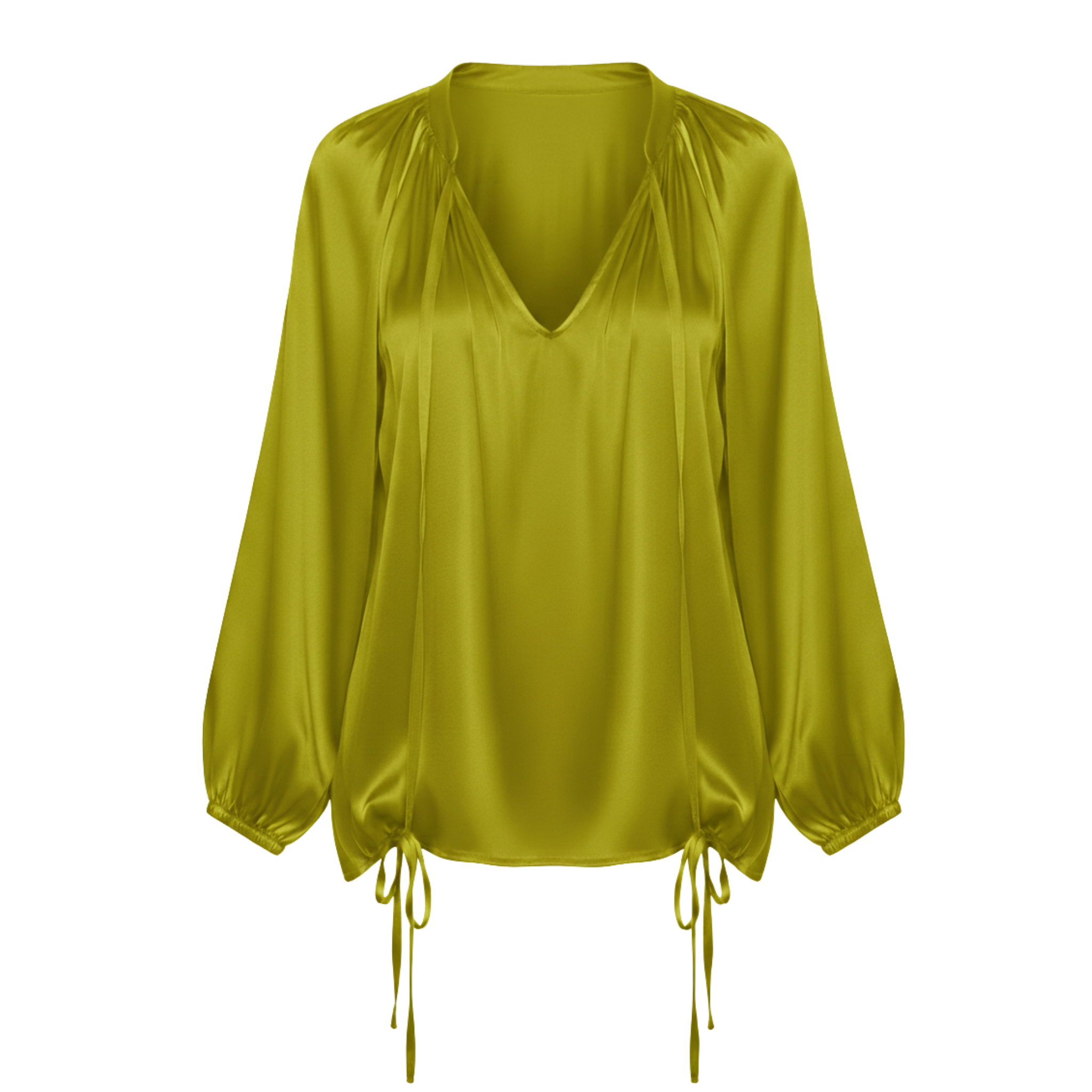 Women’s Lantern Long Sleeve Casual V-Neck Top