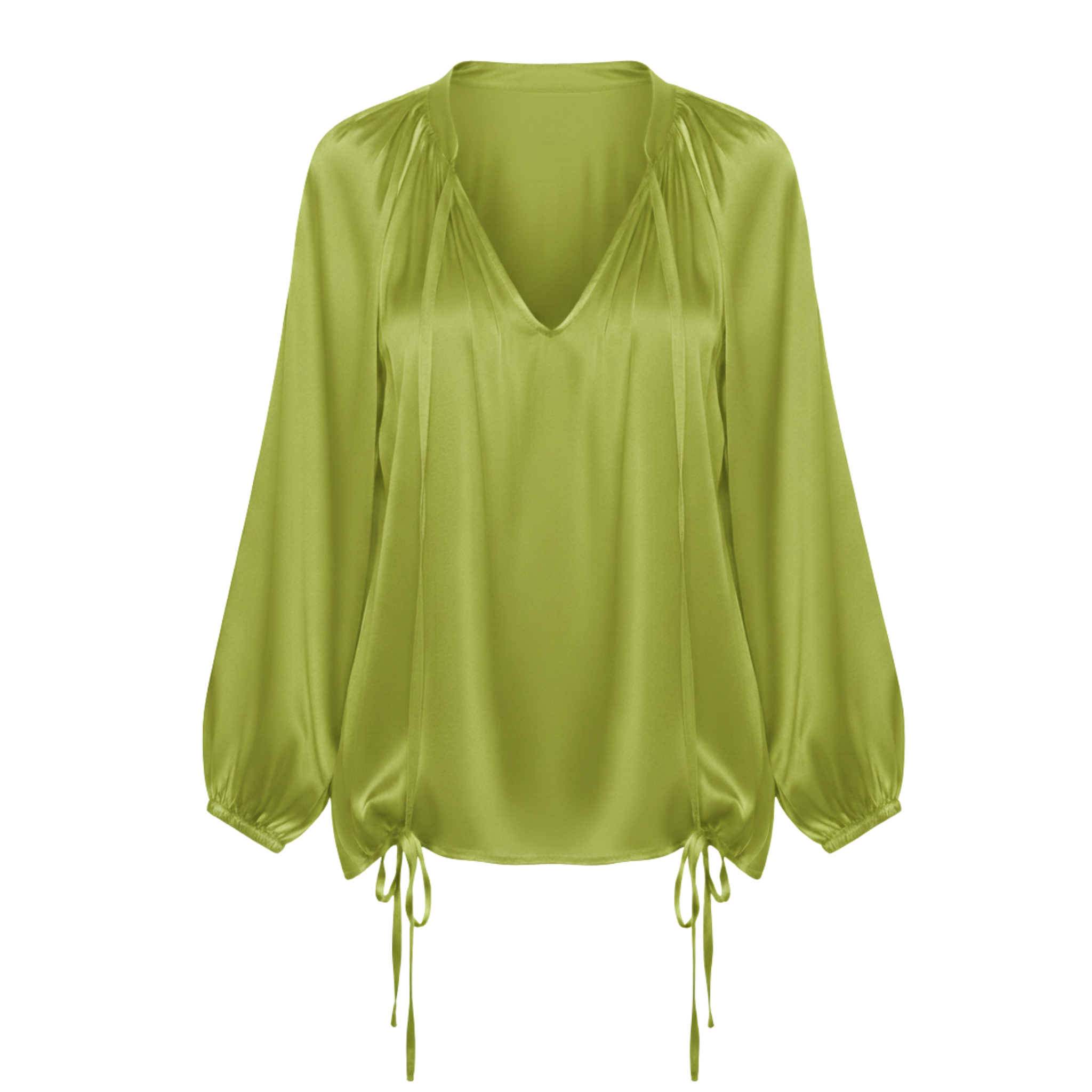 Women’s Lantern Long Sleeve Casual V-Neck Top