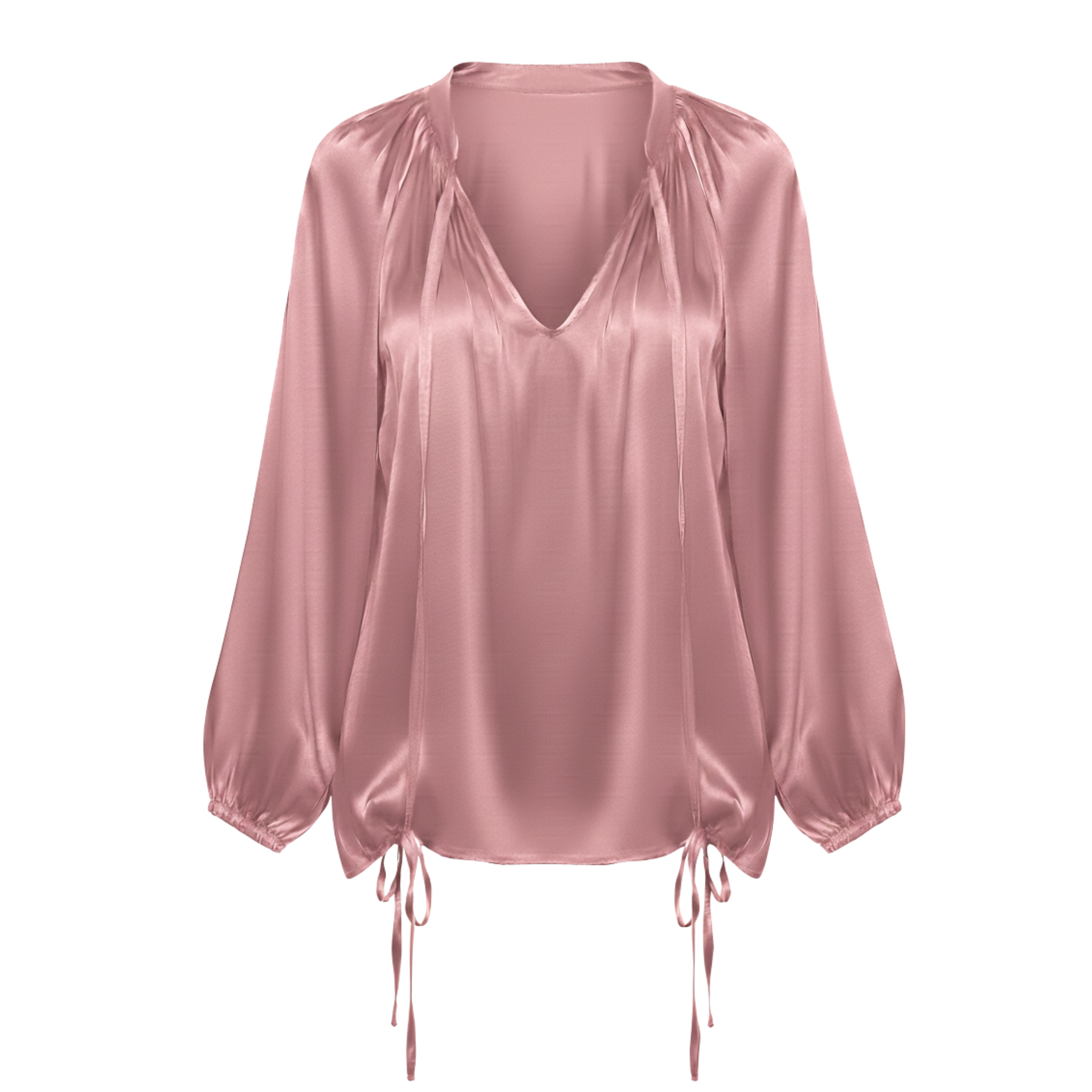 Women’s Lantern Long Sleeve Casual V-Neck Top