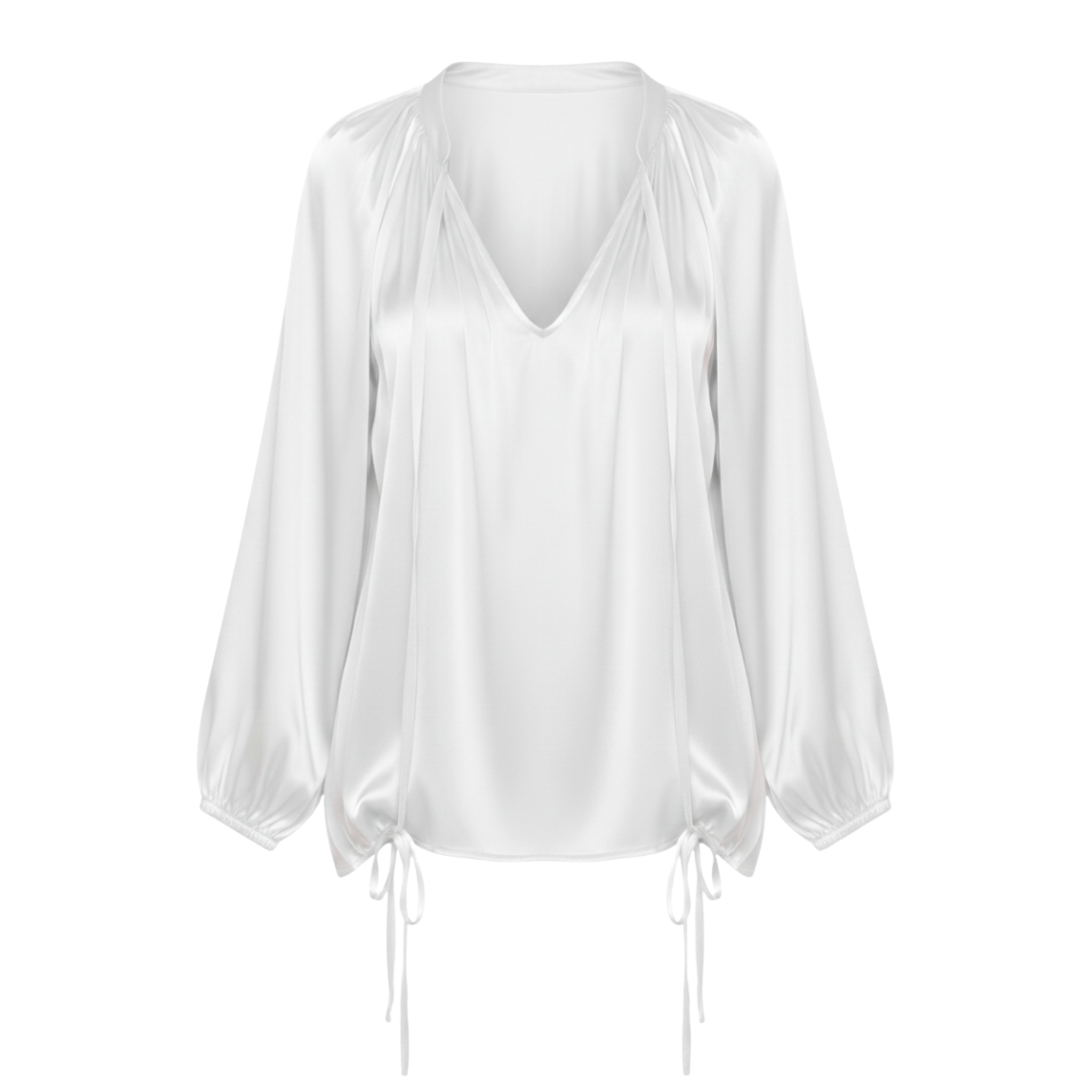 Women’s Lantern Long Sleeve Casual V-Neck Top