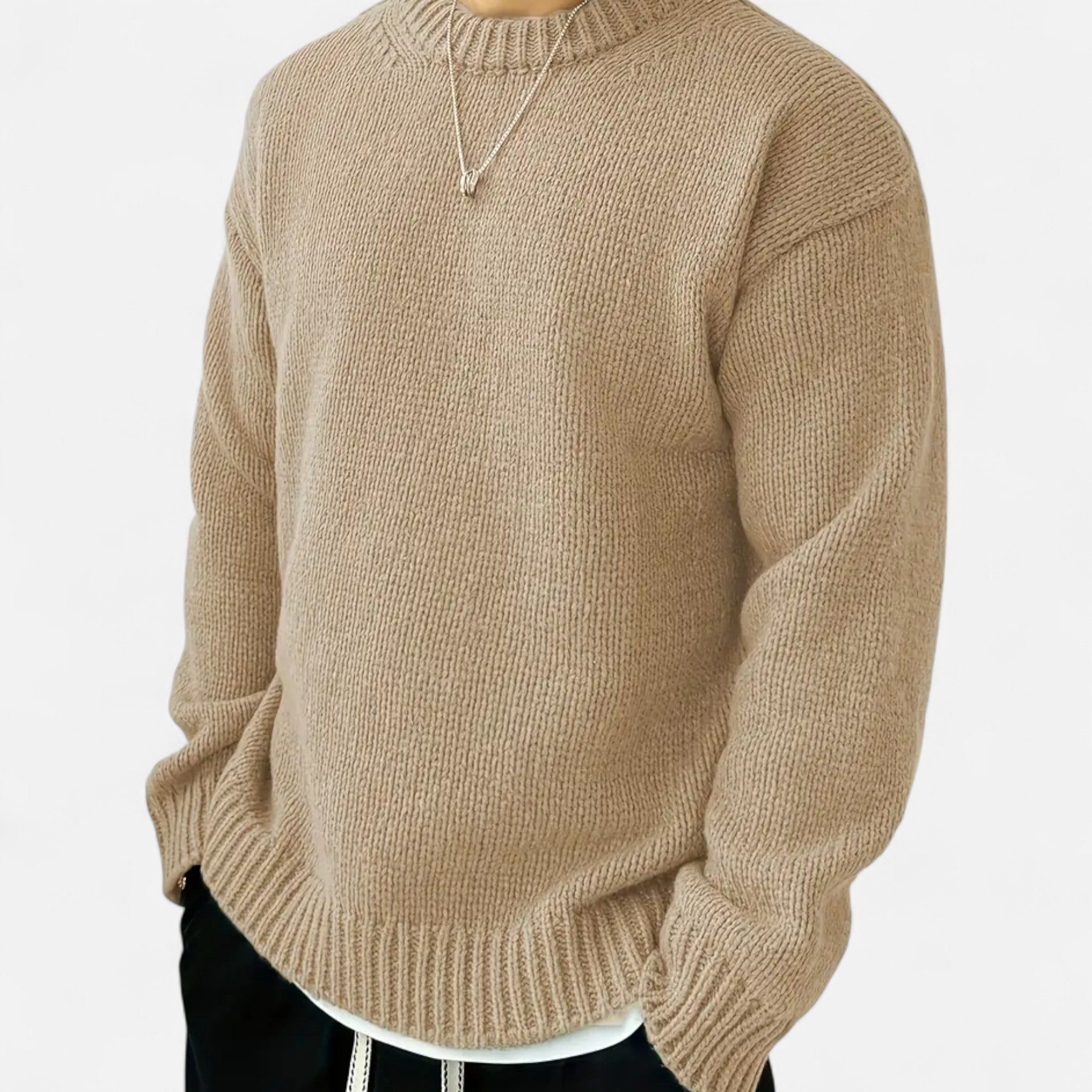 Aveline the Label | Men’s Knitted Long-Sleeve Crew Neck Sweater
