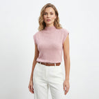 Women’s High Neck Sweater Shirt – Elegant Knit Style