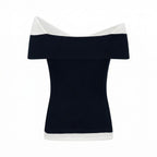 Women’s Off-Shoulder Fitted Top – Clean Jersey Style
