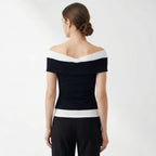 Women’s Off-Shoulder Fitted Top – Clean Jersey Style