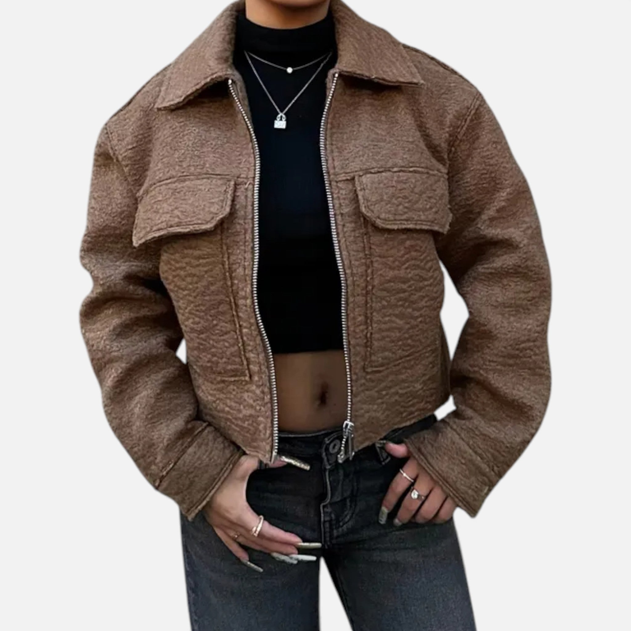 Aveline the Label | Women’s Rolled Tweed Jacket