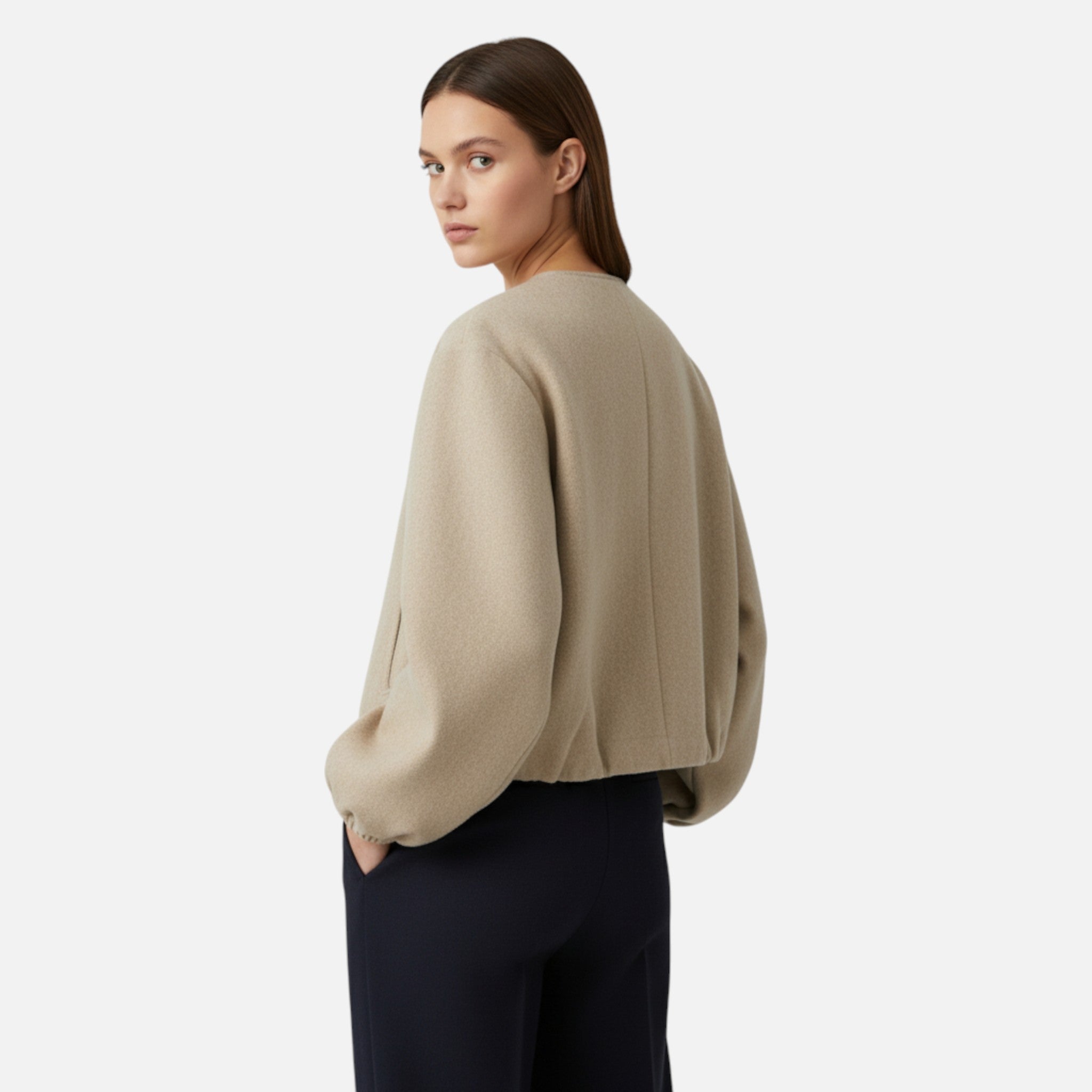 Aveline the Label | Women’s Retro Round-Neck Autumn/Winter Jacket