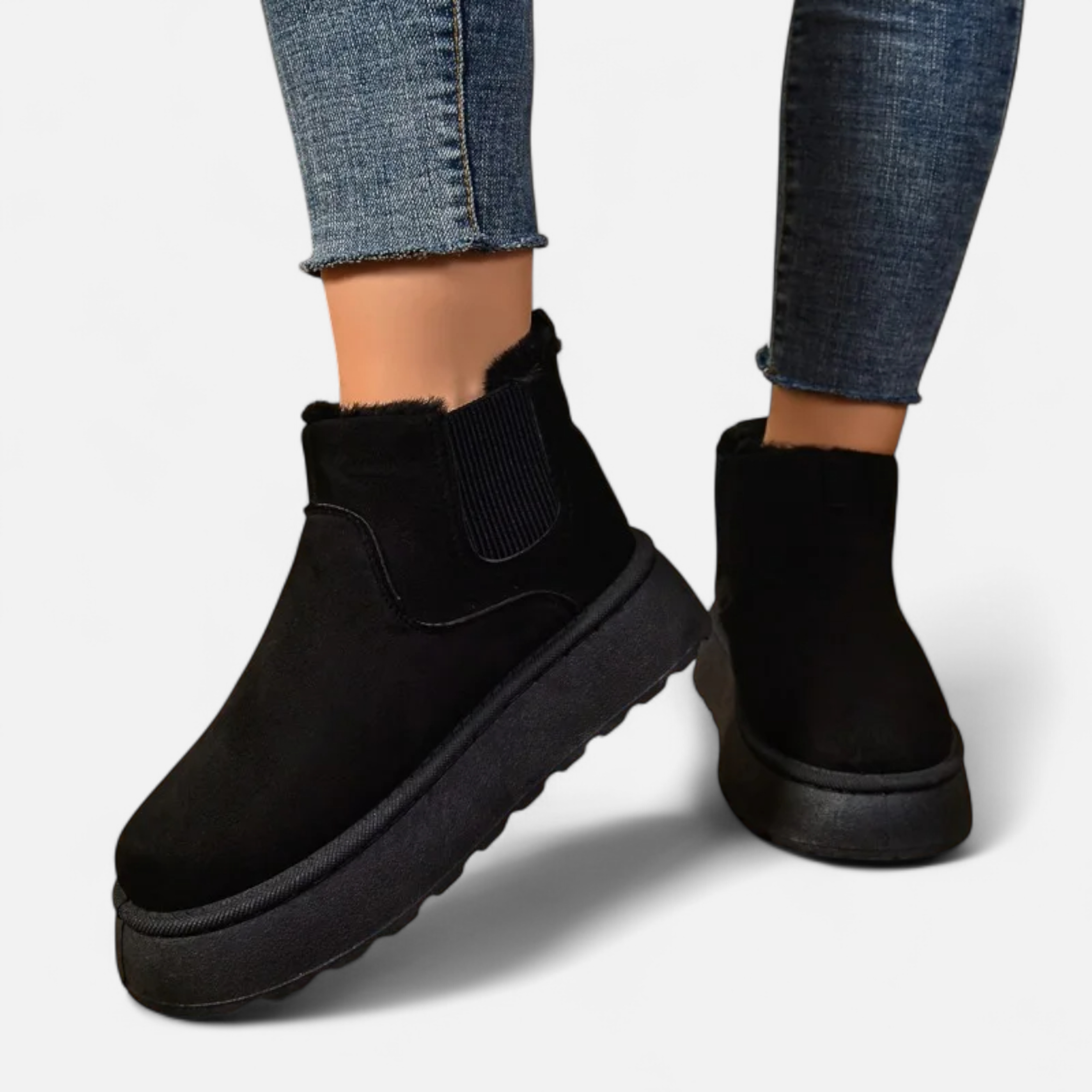 Aveline the Label | Women’s Short Plush Platform Ankle Boots
