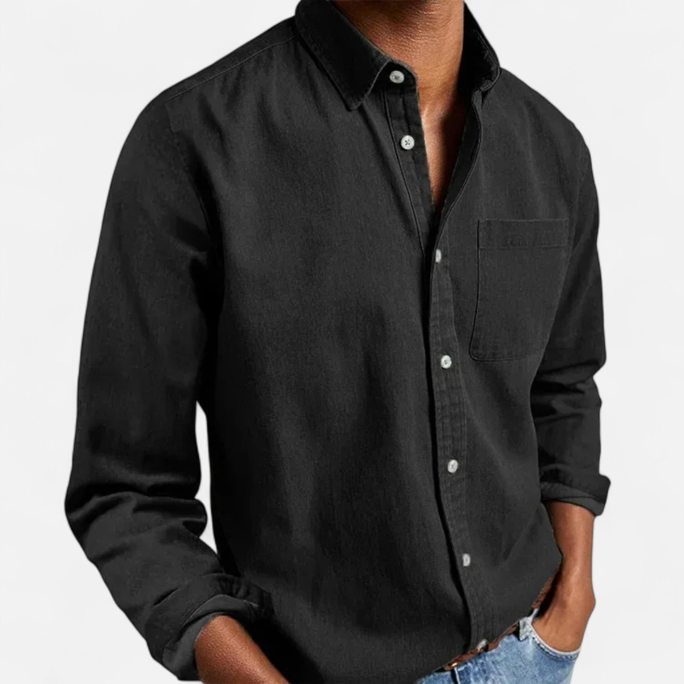 Aveline the Label | Men’s Solid Long-Sleeve Shirt