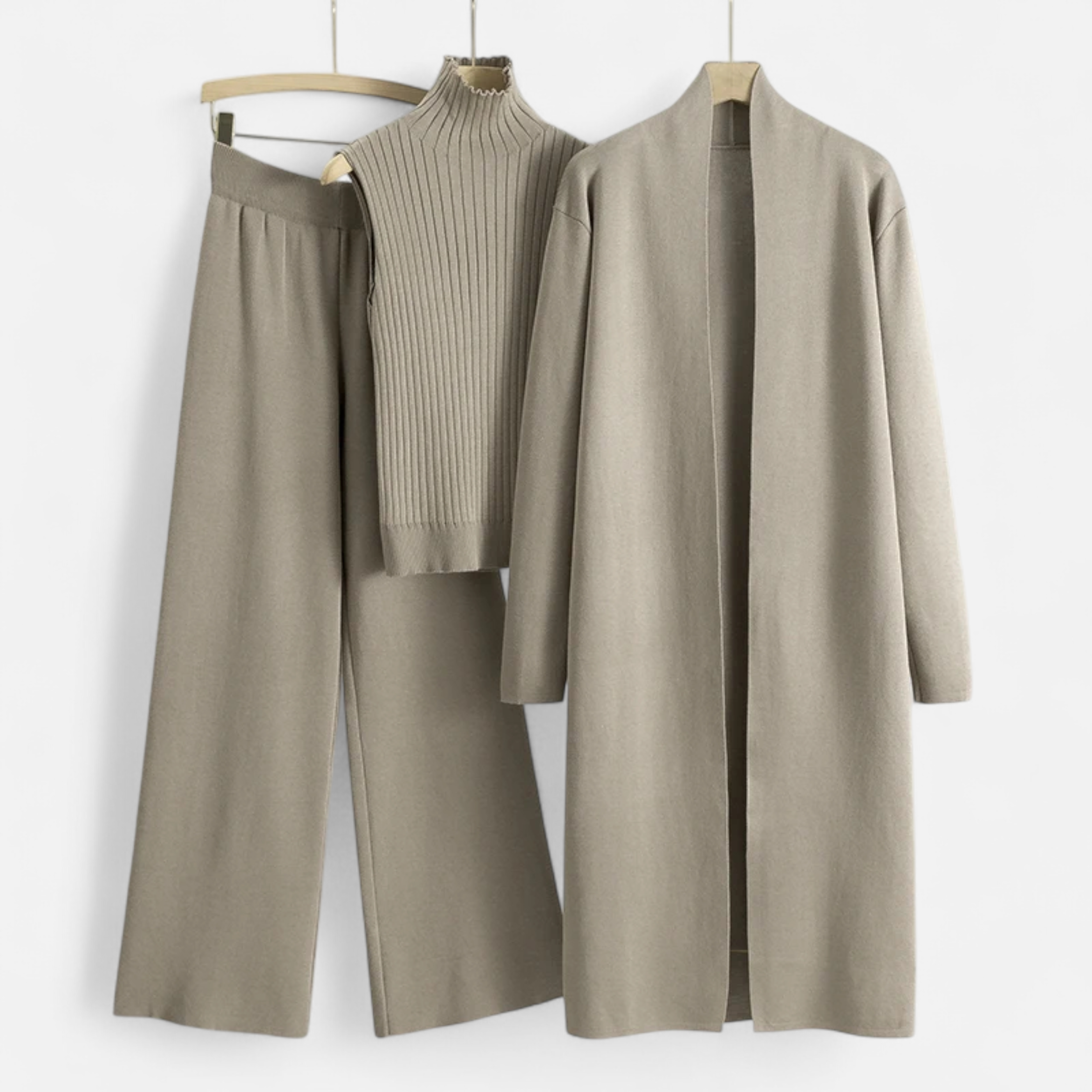 Aveline the Label | Women’s Soft Knitted 3-Piece Cardigan Set