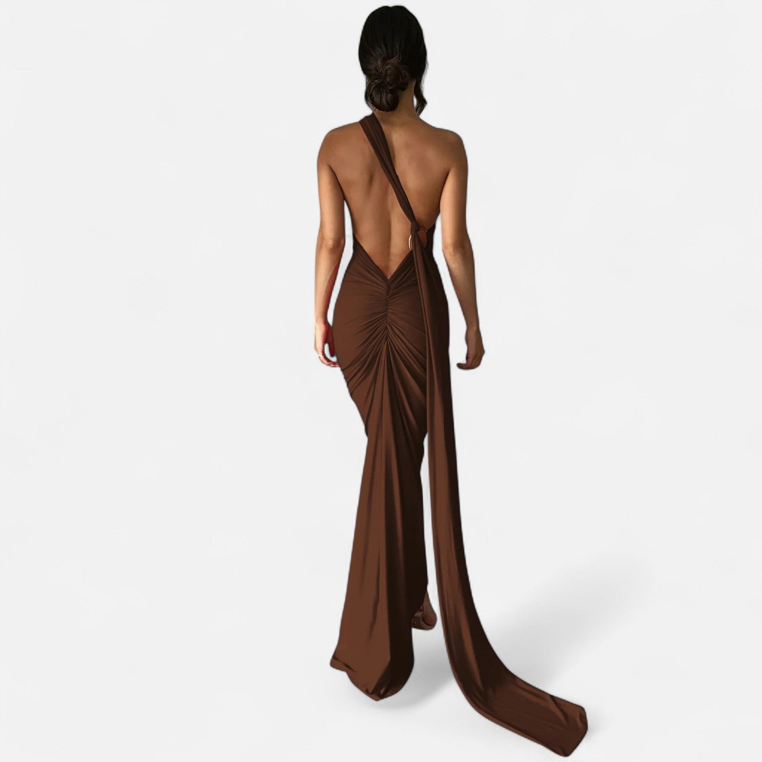 Aveline the Label | Women’s Backless Scarf-Tie Evening Dress