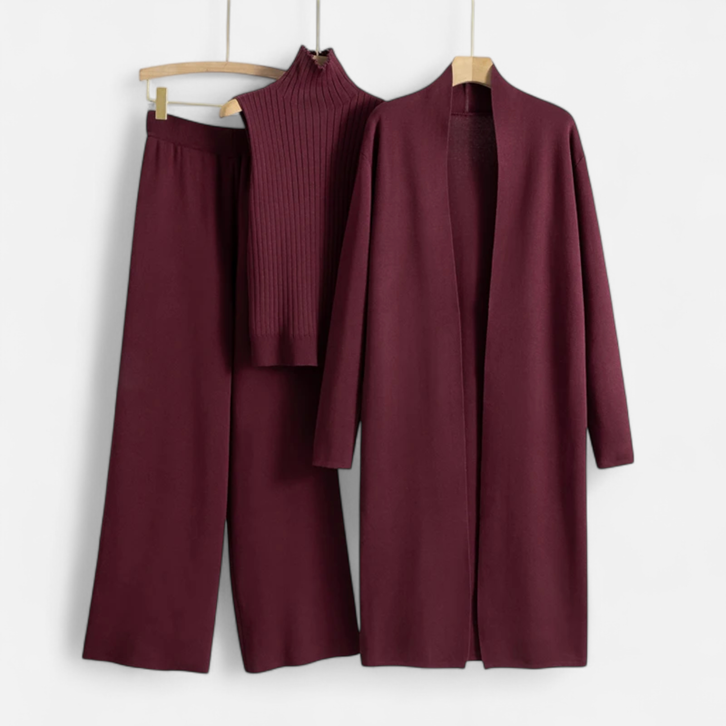 Aveline the Label | Women’s Soft Knitted 3-Piece Cardigan Set