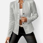 Aveline the Label | Women’s Textured Single-Breasted Blazer