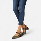 Aveline the Label | Women’s Sandals – Pointed Toe, Medium Thick Heel