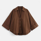 Aveline the Label | Women’s V-Neck Silk Blouse