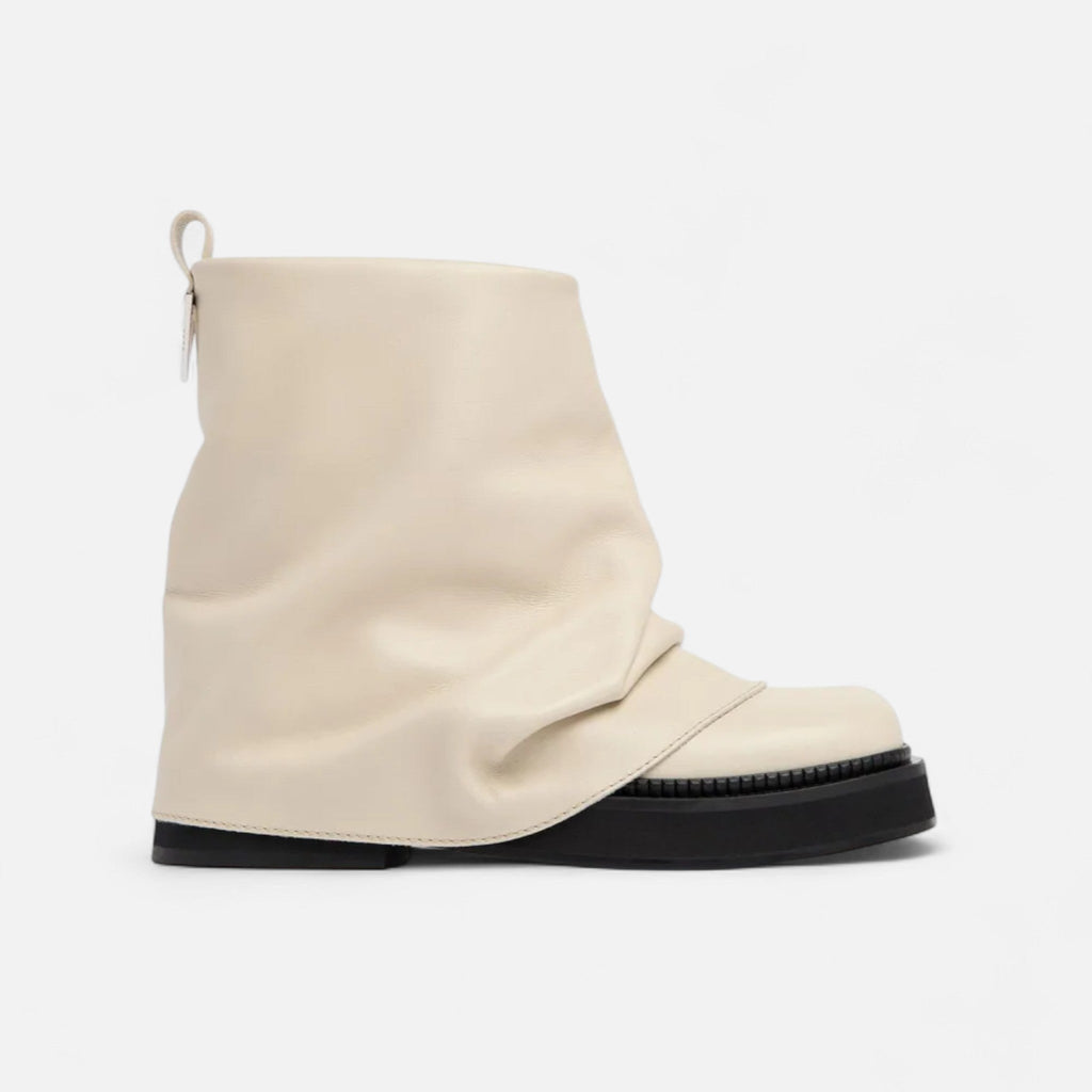 Aveline the Label | Women’s Tall Pleated Boots with a Thick Sole
