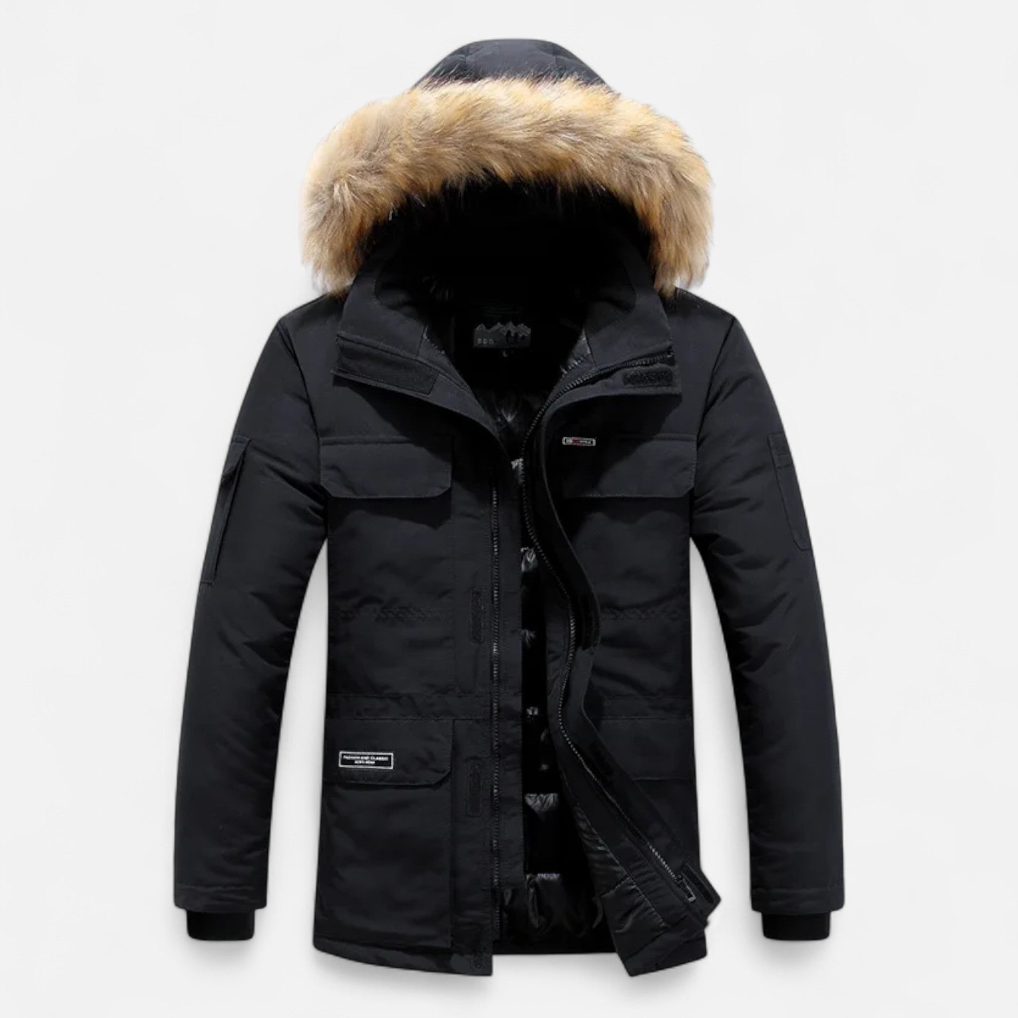 Aveline the Label | Men's Winter Parka with Hood and Fleece Lining