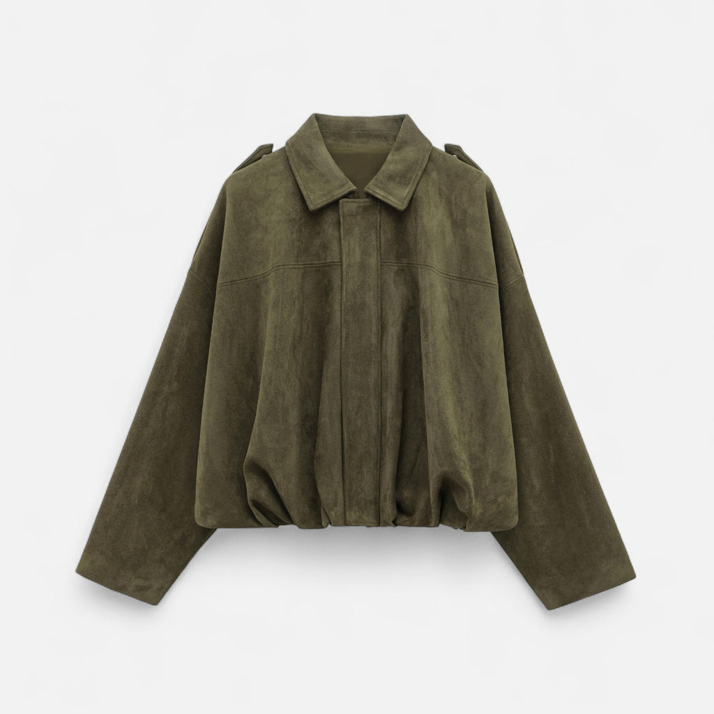 Aveline the Label | Women’s Suede Loose-Fit Zipped Jacket