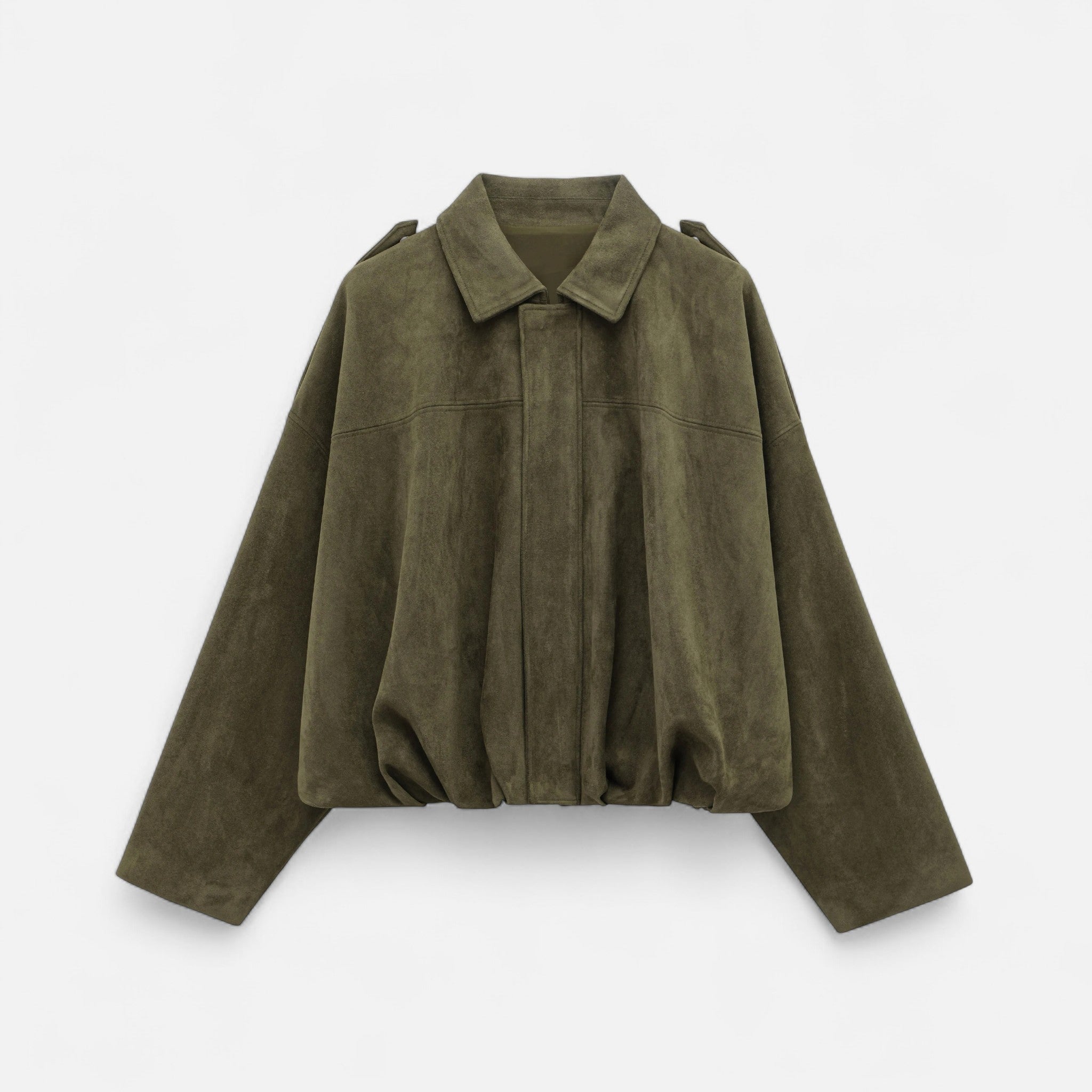 Aveline the Label | Women’s Suede Loose-Fit Zipped Jacket