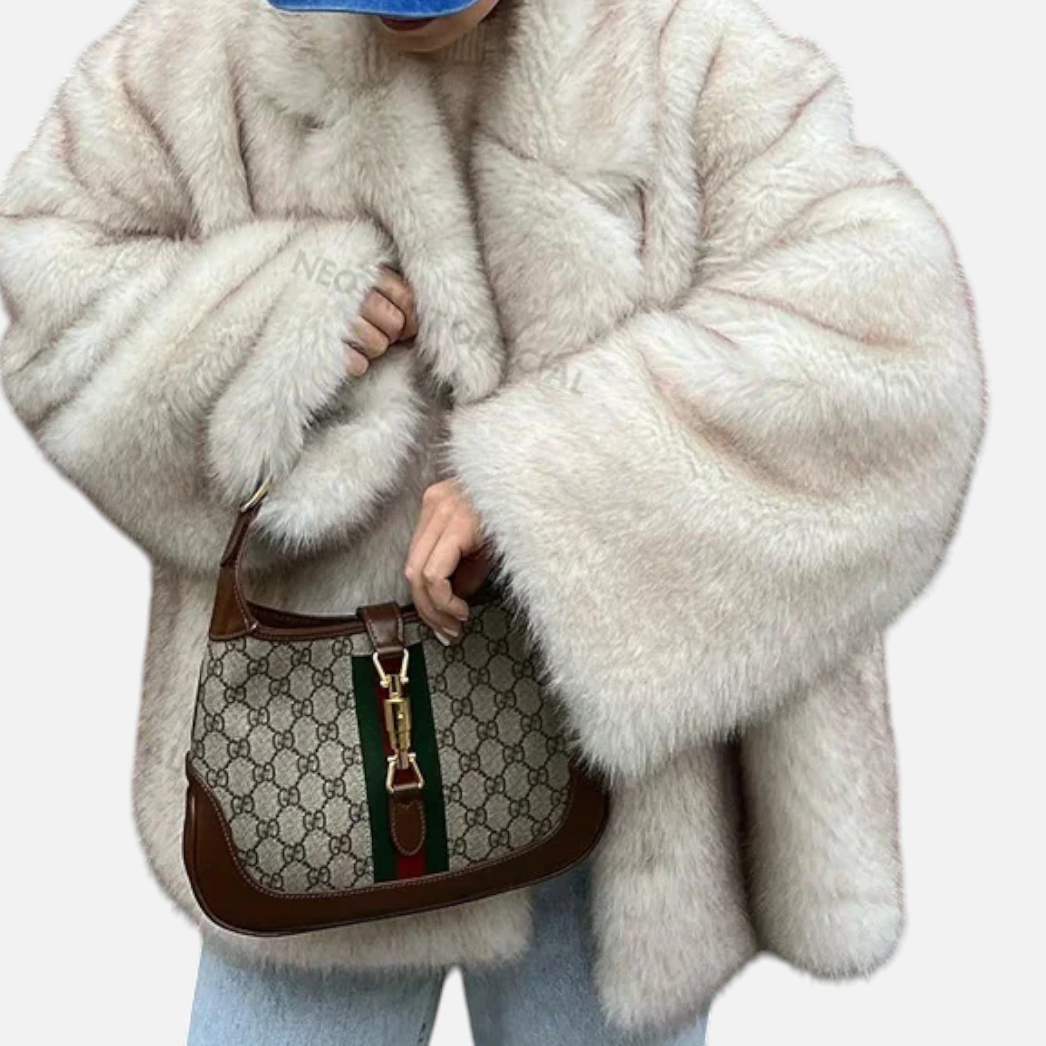 Aveline the Label | Women’s Wide Lapel Faux Fur Coat