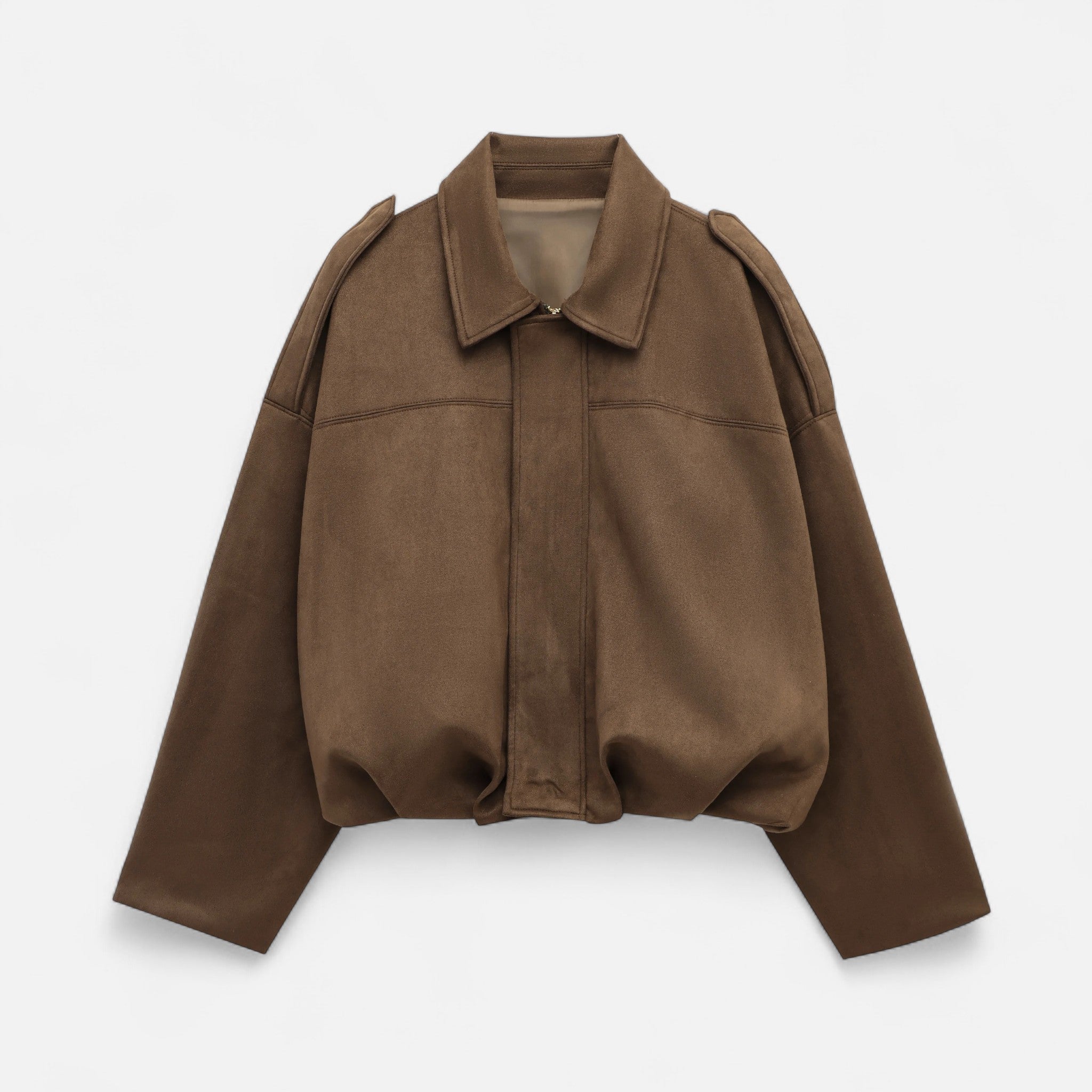 Aveline the Label | Women’s Suede Loose-Fit Zipped Jacket