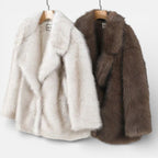 Aveline the Label | Women’s Wide Lapel Faux Fur Coat