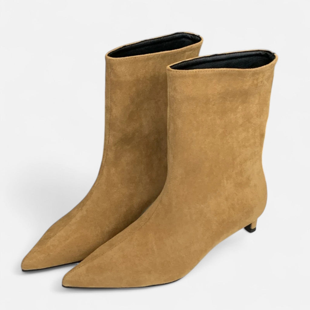 Aveline the Label | Women's Pointed Ankle Boots with Low Heel