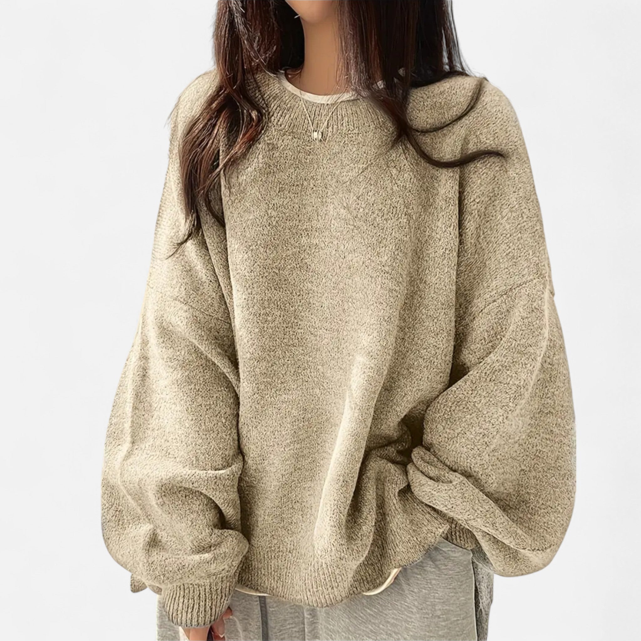 Aveline the Label | Women’s Solid Crew Neck Pullover Sweater
