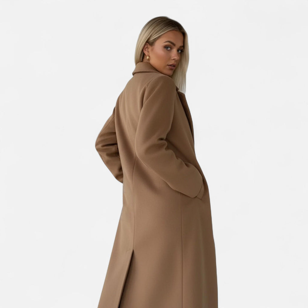 Aveline the Label | Women’s Long Double-Breasted Winter Coat with Belt