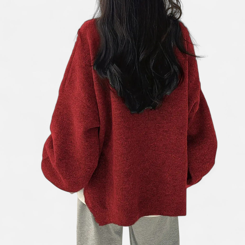 Aveline the Label | Women’s Solid Crew Neck Pullover Sweater