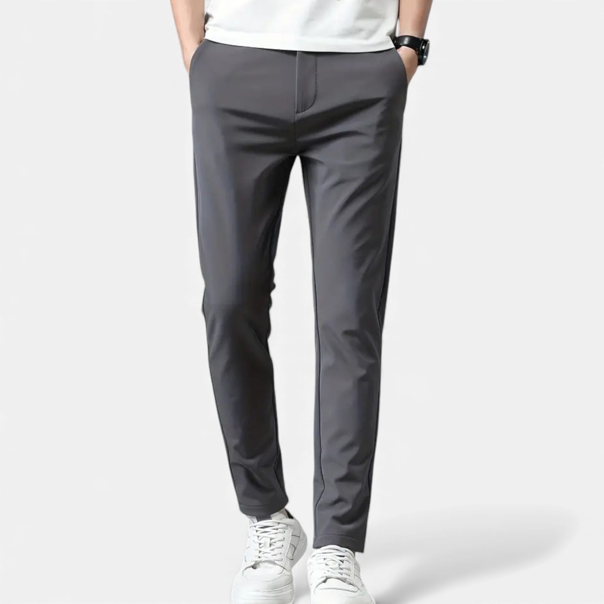 Aveline the Label | Men’s Mid-Rise Straight Leg Slim Fit Trousers