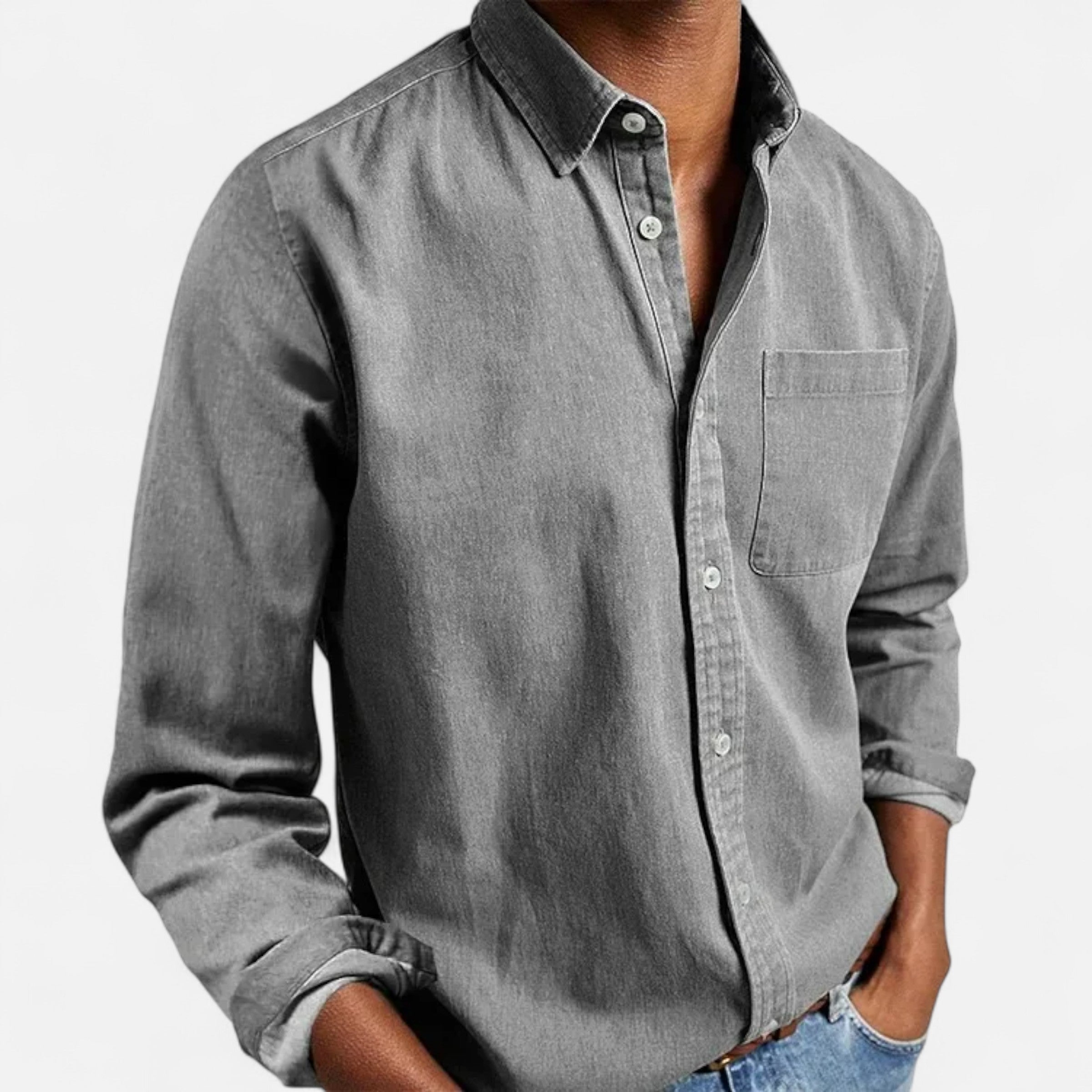 Aveline the Label | Men’s Solid Long-Sleeve Shirt