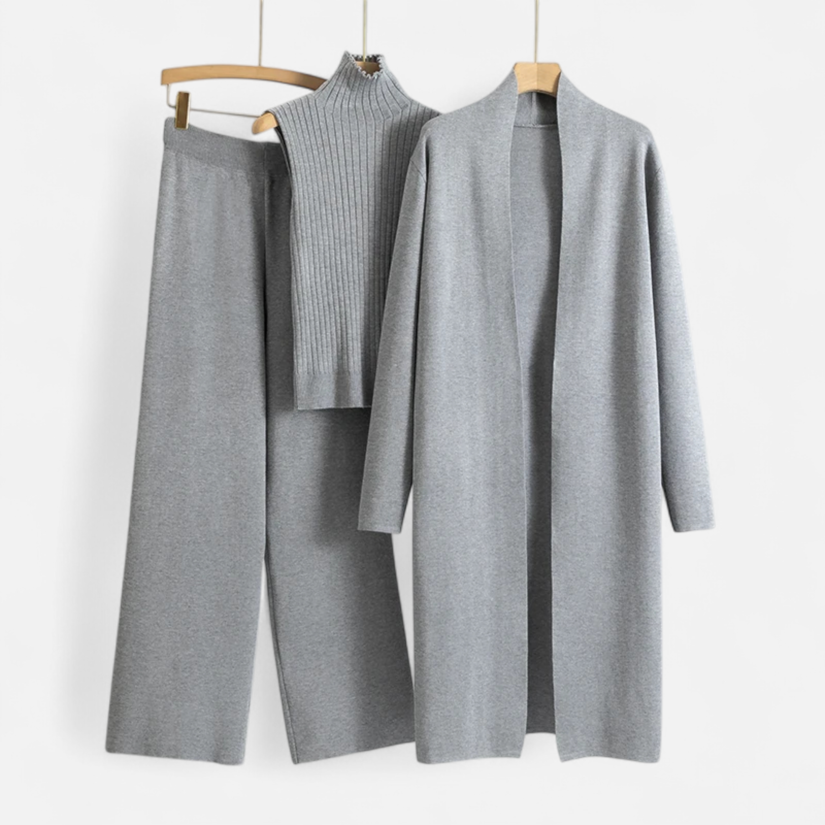Aveline the Label | Women’s Soft Knitted 3-Piece Cardigan Set